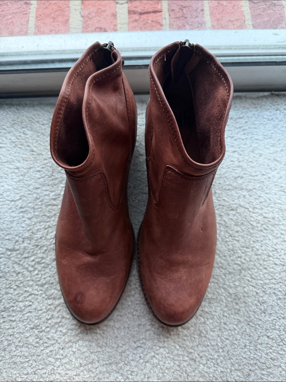 Söfft Brown Leather Back-Zip Ankle Boots / Booties - Women's Size 8M - Picture 10 of 10